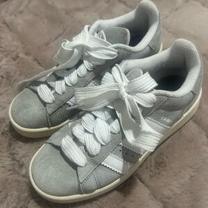 Gray adidas campus Sneakers with White Accents